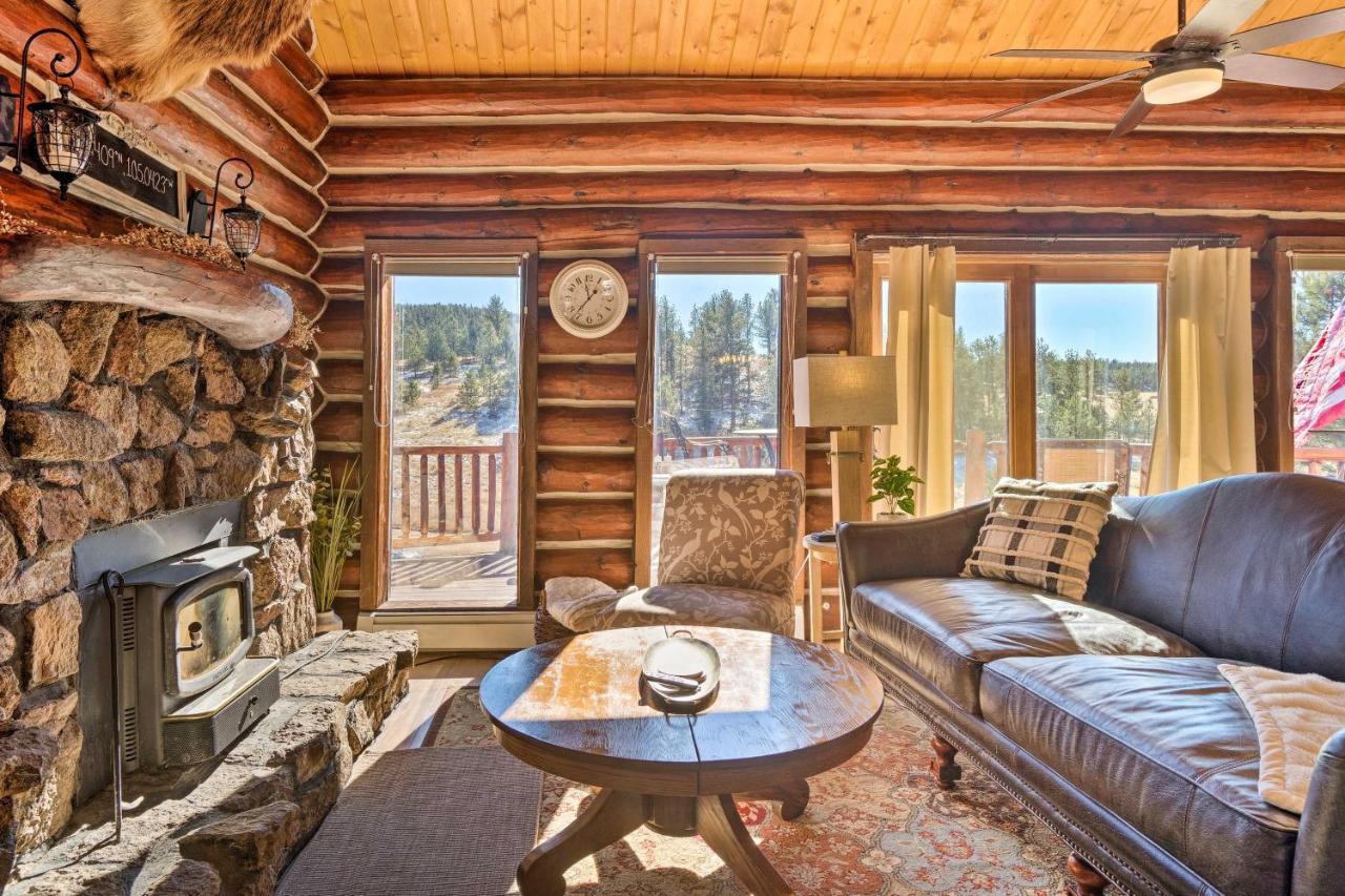 Classic Colorado Log Home With Mountain Views! Florissant Екстер'єр фото