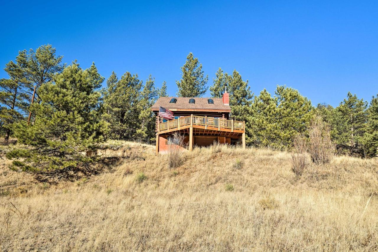Classic Colorado Log Home With Mountain Views! Florissant Екстер'єр фото