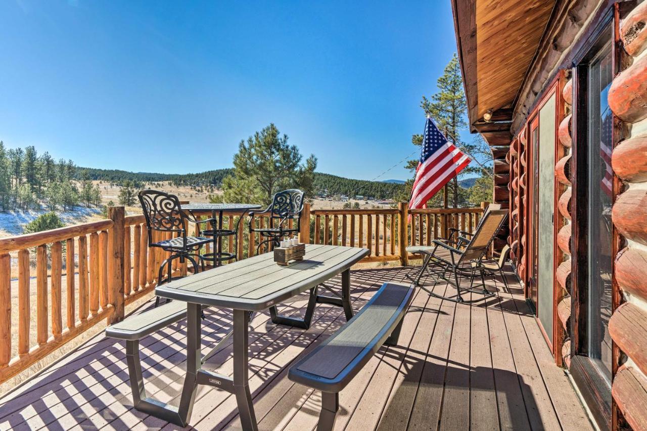 Classic Colorado Log Home With Mountain Views! Florissant Екстер'єр фото