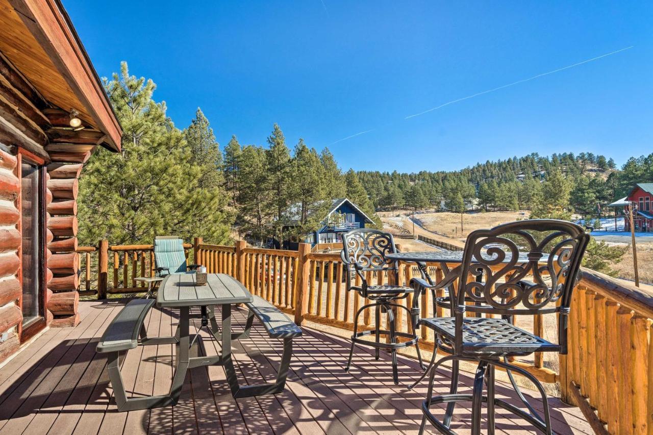 Classic Colorado Log Home With Mountain Views! Florissant Екстер'єр фото