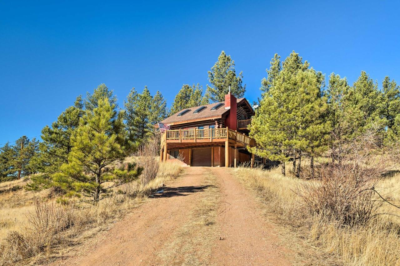 Classic Colorado Log Home With Mountain Views! Florissant Екстер'єр фото